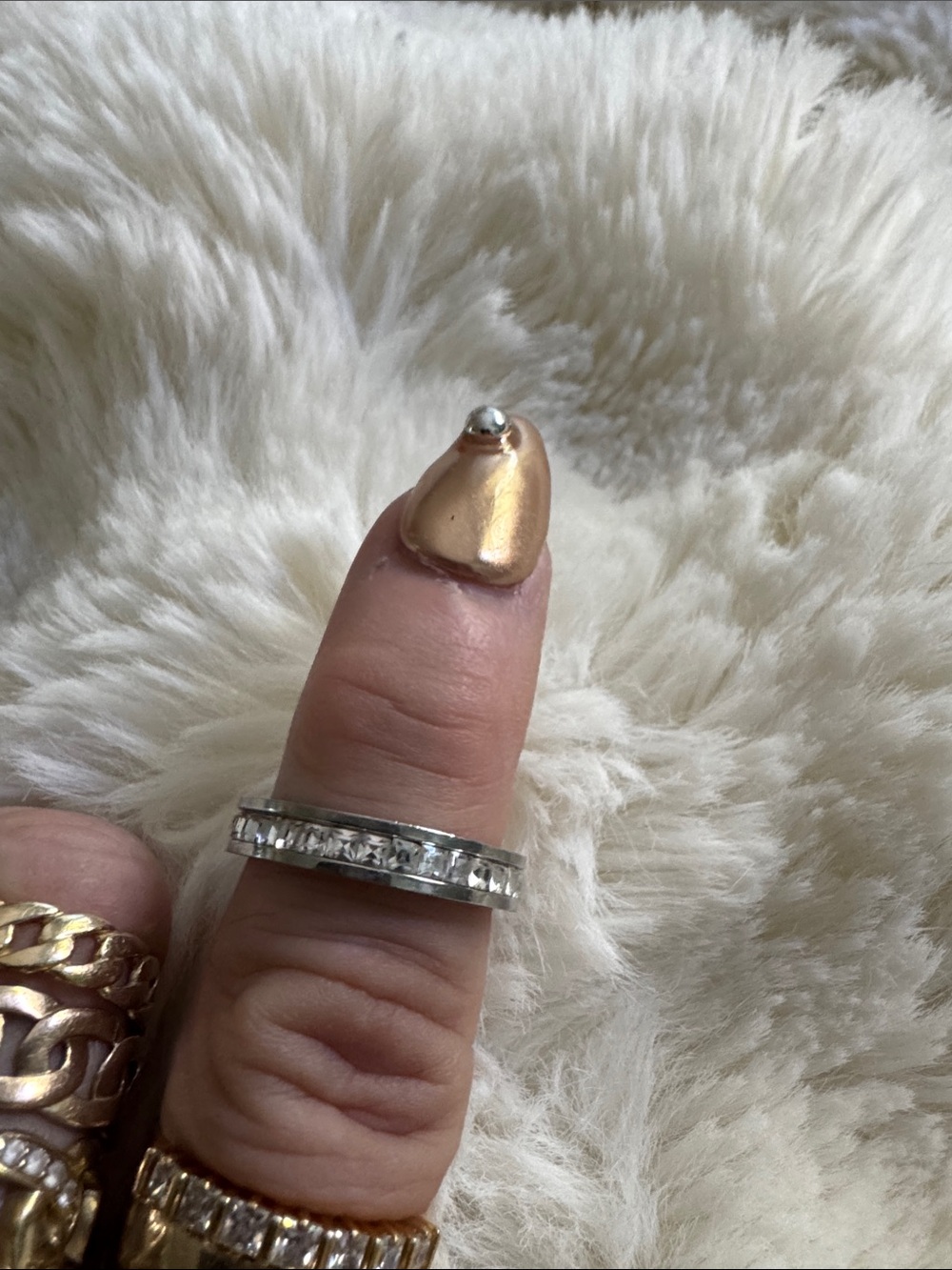 Clear Crystal Channel Band Ring - Silver925